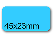 wereinaristea EtichetteAutoadesive, 45x23(23x45mm) Carta AZZURRO, adesivo Permanente, angoli arrotondati, per ink-jet, laser e fotocopiatrici, su foglio A4 (210x297mm).