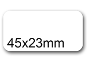 wereinaristea EtichetteAutoadesive, 45x23(23x45mm) Carta BIANCO, adesivo Permanente, angoli arrotondati, per ink-jet, laser e fotocopiatrici, su foglio A4 (210x297mm) bra2995