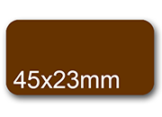 wereinaristea EtichetteAutoadesive, 45x23(23x45mm) Carta MARRONE, adesivo Permanente, angoli arrotondati, per ink-jet, laser e fotocopiatrici, su foglio A4 (210x297mm).