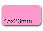 wereinaristea EtichetteAutoadesive, 45x23(23x45mm) Carta ROSA, adesivo Permanente, angoli arrotondati, per ink-jet, laser e fotocopiatrici, su foglio A4 (210x297mm).