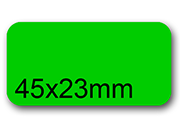 wereinaristea EtichetteAutoadesive, 45x23(23x45mm) Carta VERDE, adesivo Permanente, angoli arrotondati, per ink-jet, laser e fotocopiatrici, su foglio A4 (210x297mm).