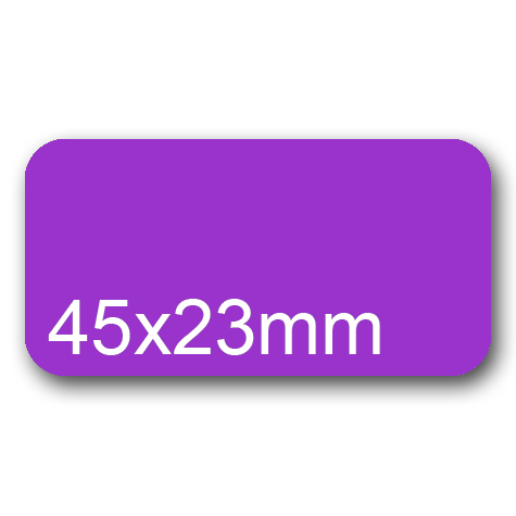 wereinaristea EtichetteAutoadesive, 45x23(23x45mm) Carta VIOLA, adesivo Permanente, angoli arrotondati, per ink-jet, laser e fotocopiatrici, su foglio A4 (210x297mm).