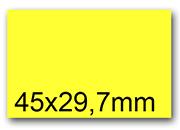 wereinaristea EtichetteAutoadesive, 45x29,7(29,7x45mm) Carta GIALLO, adesivo Permanente, angoli a spigolo, per ink-jet, laser e fotocopiatrici, su foglio A4 (210x297mm) bra2996GI