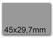 wereinaristea EtichetteAutoadesive, 45x29,7(29,7x45mm) Carta GRIGIO, adesivo Permanente, angoli a spigolo, per ink-jet, laser e fotocopiatrici, su foglio A4 (210x297mm) BRA2996gr