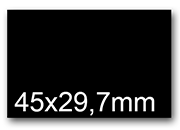 wereinaristea EtichetteAutoadesive, 45x29,7(29,7x45mm) Carta NERO, adesivo Permanente, angoli a spigolo, per ink-jet, laser e fotocopiatrici, su foglio A4 (210x297mm) BRA2996ne