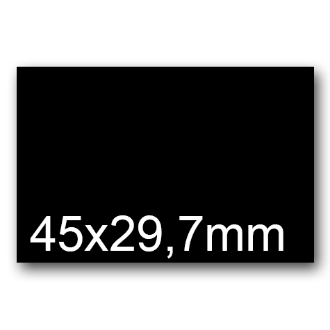 wereinaristea EtichetteAutoadesive, 45x29,7(29,7x45mm) Carta NERO, adesivo Permanente, angoli a spigolo, per ink-jet, laser e fotocopiatrici, su foglio A4 (210x297mm).