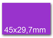 wereinaristea EtichetteAutoadesive, 45x29,7(29,7x45mm) Carta VIOLA, adesivo Permanente, angoli a spigolo, per ink-jet, laser e fotocopiatrici, su foglio A4 (210x297mm).