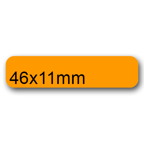 wereinaristea EtichetteAutoadesive, 46x11(11x46mm) Carta ARANCIONE, adesivo Permanente, angoli arrotondati, per ink-jet, laser e fotocopiatrici, su foglio A4 (210x297mm).