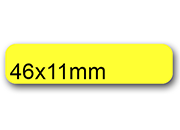wereinaristea EtichetteAutoadesive, 46x11(11x46mm) Carta GIALLO, adesivo Permanente, angoli arrotondati, per ink-jet, laser e fotocopiatrici, su foglio A4 (210x297mm) bra3001GI