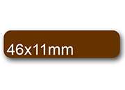 wereinaristea EtichetteAutoadesive, 46x11(11x46mm) Carta MARRONE, adesivo Permanente, angoli arrotondati, per ink-jet, laser e fotocopiatrici, su foglio A4 (210x297mm) BRA3001ma