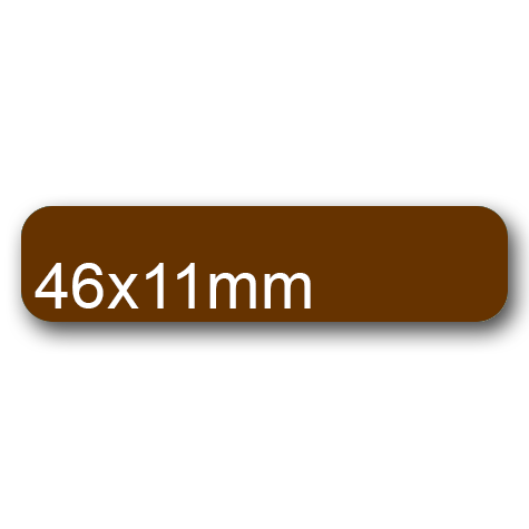 wereinaristea EtichetteAutoadesive, 46x11(11x46mm) Carta MARRONE, adesivo Permanente, angoli arrotondati, per ink-jet, laser e fotocopiatrici, su foglio A4 (210x297mm).