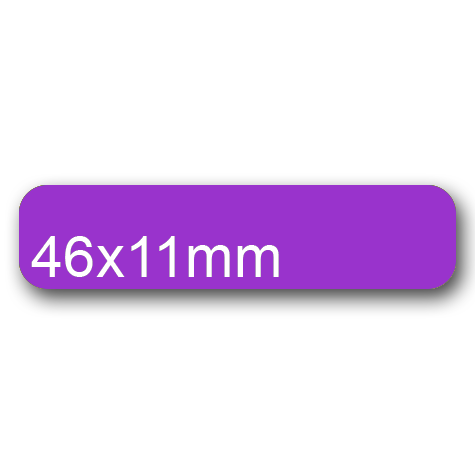wereinaristea EtichetteAutoadesive, 46x11(11x46mm) Carta VIOLA, adesivo Permanente, angoli arrotondati, per ink-jet, laser e fotocopiatrici, su foglio A4 (210x297mm).