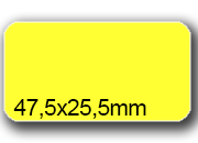 wereinaristea EtichetteAutoadesive, 47,5x25,5(25,5x47,5mm) Carta GIALLO, adesivo Permanente, angoli arrotondati, per ink-jet, laser e fotocopiatrici, su foglio A4 (210x297mm) bra3005GI