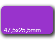 wereinaristea EtichetteAutoadesive, 47,5x25,5(25,5x47,5mm) Carta VIOLA, adesivo Permanente, angoli arrotondati, per ink-jet, laser e fotocopiatrici, su foglio A4 (210x297mm) bra3005VI