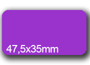 wereinaristea EtichetteAutoadesive, 47,5x35(35x47,5mm) Carta VIOLA, adesivo Permanente, angoli arrotondati, per ink-jet, laser e fotocopiatrici, su foglio A4 (210x297mm).