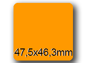 wereinaristea EtichetteAutoadesive, 47,5x46,3(46,3x47,5mm) Carta ARANCIONE, adesivo Permanente, angoli arrotondati, per ink-jet, laser e fotocopiatrici, su foglio A4 (210x297mm) bra3007AR