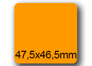 wereinaristea EtichetteAutoadesive, 47,5x46,5(46,5x47,5mm) Carta ARANCIONE, adesivo Permanente, angoli arrotondati, per ink-jet, laser e fotocopiatrici, su foglio A4 (210x297mm) bra3008AR
