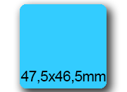wereinaristea EtichetteAutoadesive, 47,5x46,5(46,5x47,5mm) Carta AZZURRO, adesivo Permanente, angoli arrotondati, per ink-jet, laser e fotocopiatrici, su foglio A4 (210x297mm).