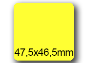 wereinaristea EtichetteAutoadesive, 47,5x46,5(46,5x47,5mm) Carta GIALLO, adesivo Permanente, angoli arrotondati, per ink-jet, laser e fotocopiatrici, su foglio A4 (210x297mm) bra3008GI