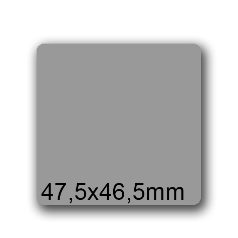 wereinaristea EtichetteAutoadesive, 47,5x46,5(46,5x47,5mm) Carta GIALLO, adesivo Permanente, angoli arrotondati, per ink-jet, laser e fotocopiatrici, su foglio A4 (210x297mm).