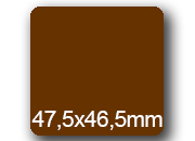 wereinaristea EtichetteAutoadesive, 47,5x46,5(46,5x47,5mm) Carta MARRONE, adesivo Permanente, angoli arrotondati, per ink-jet, laser e fotocopiatrici, su foglio A4 (210x297mm).