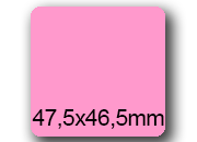 wereinaristea EtichetteAutoadesive, 47,5x46,5(46,5x47,5mm) Carta ROSA, adesivo Permanente, angoli arrotondati, per ink-jet, laser e fotocopiatrici, su foglio A4 (210x297mm) bra3008RS