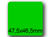wereinaristea EtichetteAutoadesive, 47,5x46,5(46,5x47,5mm) Carta VERDE, adesivo Permanente, angoli arrotondati, per ink-jet, laser e fotocopiatrici, su foglio A4 (210x297mm).