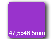 wereinaristea EtichetteAutoadesive, 47,5x46,5(46,5x47,5mm) Carta VIOLA, adesivo Permanente, angoli arrotondati, per ink-jet, laser e fotocopiatrici, su foglio A4 (210x297mm) bra3008VI