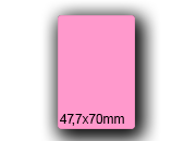 wereinaristea EtichetteAutoadesive, 47,7x70(70x47,7mm) Carta ROSA, adesivo Permanente, angoli arrotondati, per ink-jet, laser e fotocopiatrici, su foglio A4 (210x297mm).