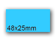 wereinaristea EtichetteAutoadesive, 48x25(25x48mm) Carta AZZURRO, adesivo Permanente, angoli a spigolo, per ink-jet, laser e fotocopiatrici, su foglio A4 (210x297mm) bra3011AZ