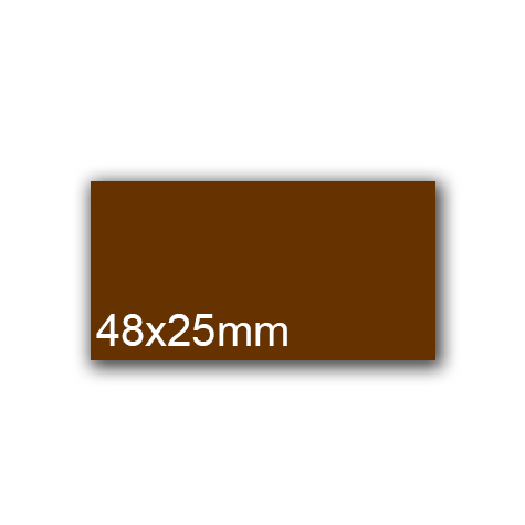 wereinaristea EtichetteAutoadesive, 48x25(25x48mm) Carta MARRONE, adesivo Permanente, angoli a spigolo, per ink-jet, laser e fotocopiatrici, su foglio A4 (210x297mm).