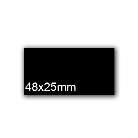 wereinaristea EtichetteAutoadesive, 48x25(25x48mm) Carta NERO, adesivo Permanente, angoli a spigolo, per ink-jet, laser e fotocopiatrici, su foglio A4 (210x297mm).