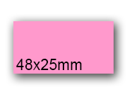 wereinaristea EtichetteAutoadesive, 48x25(25x48mm) Carta ROSA, adesivo Permanente, angoli a spigolo, per ink-jet, laser e fotocopiatrici, su foglio A4 (210x297mm) bra3011RS