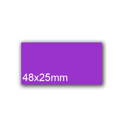 wereinaristea EtichetteAutoadesive, 48x25(25x48mm) Carta VIOLA, adesivo Permanente, angoli a spigolo, per ink-jet, laser e fotocopiatrici, su foglio A4 (210x297mm).