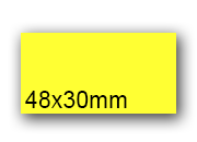 wereinaristea EtichetteAutoadesive, 48x30(30x48mm) Carta GIALLO, adesivo Permanente, angoli a spigolo, per ink-jet, laser e fotocopiatrici, su foglio A4 (210x297mm).