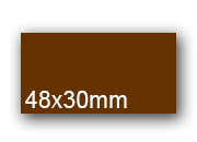 wereinaristea EtichetteAutoadesive, 48x30(30x48mm) Carta MARRONE, adesivo Permanente, angoli a spigolo, per ink-jet, laser e fotocopiatrici, su foglio A4 (210x297mm) bra3013MA