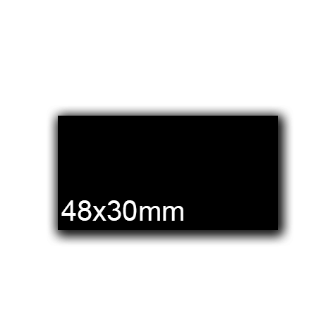 wereinaristea EtichetteAutoadesive, 48x30(30x48mm) Carta NERO, adesivo Permanente, angoli a spigolo, per ink-jet, laser e fotocopiatrici, su foglio A4 (210x297mm).