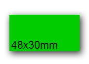 wereinaristea EtichetteAutoadesive, 48x30(30x48mm) Carta VERDE, adesivo Permanente, angoli a spigolo, per ink-jet, laser e fotocopiatrici, su foglio A4 (210x297mm).