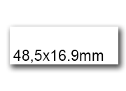 wereinaristea EtichetteAutoadesive, 48,5x16,9(16,9x48,5mm) Carta BIANCO, adesivo Permanente, angoli a spigolo, per ink-jet, laser e fotocopiatrici, su foglio A4 (210x297mm) bra3014