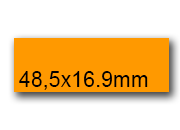 wereinaristea EtichetteAutoadesive, 48,5x16,9(16,9x48,5mm) Carta ARANCIONE, adesivo Permanente, angoli a spigolo, per ink-jet, laser e fotocopiatrici, su foglio A4 (210x297mm) bra3014AR