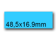wereinaristea EtichetteAutoadesive, 48,5x16,9(16,9x48,5mm) Carta AZZURRO, adesivo Permanente, angoli a spigolo, per ink-jet, laser e fotocopiatrici, su foglio A4 (210x297mm) bra3014AZ