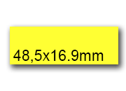 wereinaristea EtichetteAutoadesive, 48,5x16,9(16,9x48,5mm) Carta GIALLO, adesivo Permanente, angoli a spigolo, per ink-jet, laser e fotocopiatrici, su foglio A4 (210x297mm).
