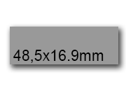 wereinaristea EtichetteAutoadesive, 48,5x16,9(16,9x48,5mm) Carta GRIGIO, adesivo Permanente, angoli a spigolo, per ink-jet, laser e fotocopiatrici, su foglio A4 (210x297mm) BRA3014gr