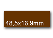 wereinaristea EtichetteAutoadesive, 48,5x16,9(16,9x48,5mm) Carta MARRONE, adesivo Permanente, angoli a spigolo, per ink-jet, laser e fotocopiatrici, su foglio A4 (210x297mm) bra3014MA