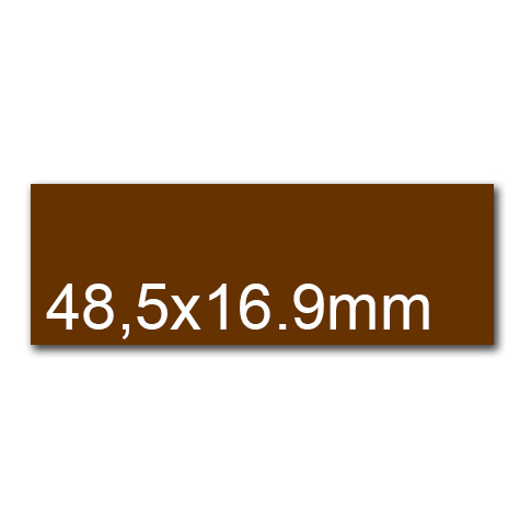 wereinaristea EtichetteAutoadesive, 48,5x16,9(16,9x48,5mm) Carta MARRONE, adesivo Permanente, angoli a spigolo, per ink-jet, laser e fotocopiatrici, su foglio A4 (210x297mm).