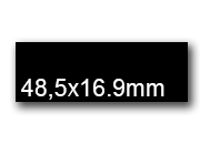 wereinaristea EtichetteAutoadesive, 48,5x16,9(16,9x48,5mm) Carta NERO, adesivo Permanente, angoli a spigolo, per ink-jet, laser e fotocopiatrici, su foglio A4 (210x297mm).