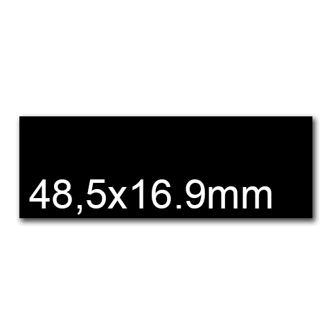 wereinaristea EtichetteAutoadesive, 48,5x16,9(16,9x48,5mm) Carta NERO, adesivo Permanente, angoli a spigolo, per ink-jet, laser e fotocopiatrici, su foglio A4 (210x297mm).