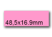 wereinaristea EtichetteAutoadesive, 48,5x16,9(16,9x48,5mm) Carta ROSA, adesivo Permanente, angoli a spigolo, per ink-jet, laser e fotocopiatrici, su foglio A4 (210x297mm).
