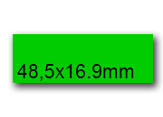 wereinaristea EtichetteAutoadesive, 48,5x16,9(16,9x48,5mm) Carta VERDE, adesivo Permanente, angoli a spigolo, per ink-jet, laser e fotocopiatrici, su foglio A4 (210x297mm) bra3014VE