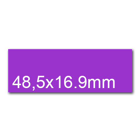 wereinaristea EtichetteAutoadesive, 48,5x16,9(16,9x48,5mm) Carta VIOLA, adesivo Permanente, angoli a spigolo, per ink-jet, laser e fotocopiatrici, su foglio A4 (210x297mm).